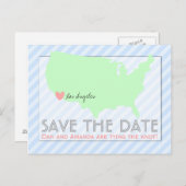 Carte postale moderne de sauvegarde de date (Devant / Derrière)