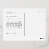 Carte postale moderne de vacances de neige hiverna (Verso)