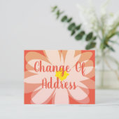 Carte Postale Moderne design de fleur changement d'adresse nous  (Debout devant)