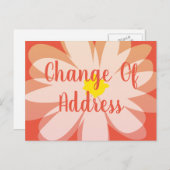 Carte Postale Moderne design de fleur changement d'adresse nous  (Devant / Derrière)