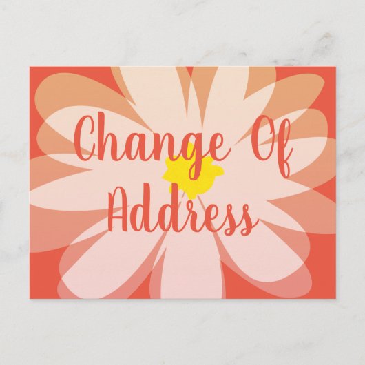 Carte Postale Moderne design de fleur changement d'adresse nous  (Devant)