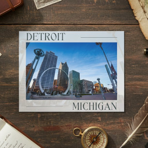 Carte postale moderne Detroit Landmark