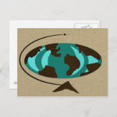 Carte postale moderne du milieu du siècle (Devant / Derrière)