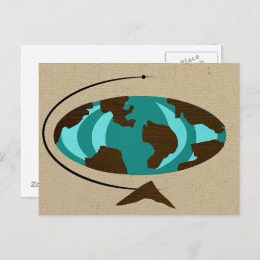 Carte postale moderne du milieu du siècle (Devant / Derrière)