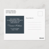 Carte Postale Moderne | Elegant 1 Faire-part de graduation photo (Dos)