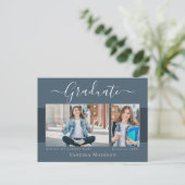 Carte Postale Moderne | Elegant 2 Faire-part d'obtention d'un di (Debout devant)