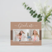 Carte Postale Moderne | Elegant 2 Faire-part d'obtention d'un di (Debout devant)