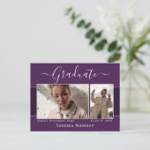 Carte Postale Moderne | Elegant 2 Faire-part d'obtention d'un di (Debout devant)