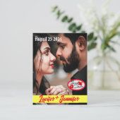 Carte postale moderne Elegant Custom Wedding Invit (Debout devant)