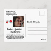 Carte postale moderne Elegant Custom Wedding Invit (Dos)