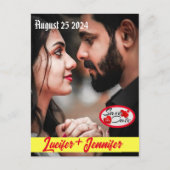 Carte postale moderne Elegant Custom Wedding Invit (Devant)