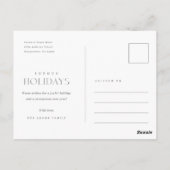 Carte Postale Moderne Élégant Deux Vacances de Noël Photo (Dos)