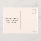 Carte Postale Moderne Élégant Nom commercial Monogramme | Brun f (Dos)