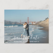 Carte Postale Moderne Élégante Calligraphie Enregistrer Le Maria (Devant)