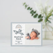 Carte postale moderne élégante de remerciement pou (Debout devant)