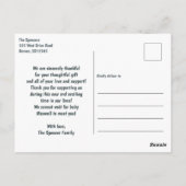 Carte postale moderne élégante de remerciement pou (Dos)