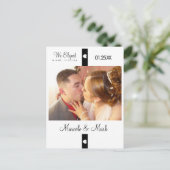 Carte postale moderne Eloped Photo Heart Banner (Debout devant)