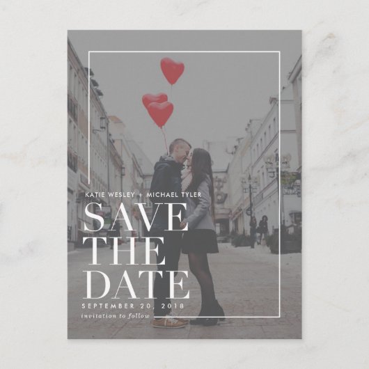 Carte Postale Moderne Enregistrer la date Annonces (Devant)