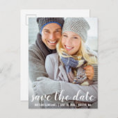 Carte Postale Moderne Enregistrer La Date Fiançailles Photo Cart (Devant / Derrière)