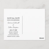 Carte Postale Moderne Enregistrer le Modèle photo Mariage date (Dos)