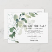 Carte Postale Moderne Eucalyptus Modifier le Faire-part de date (Devant / Derrière)