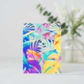 Carte Postale Moderne Fleur Abstrait Couleur Pastel (Debout devant)