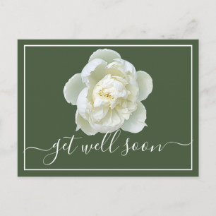 Carte Postale Moderne Fleurs Botaniques de Pivoine Blanche pour