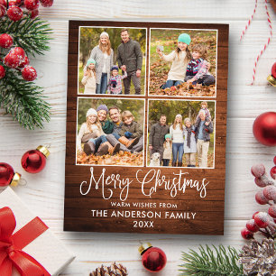 Carte Postale Moderne Fun Calliage Noël Bois de Noël 4 Photo