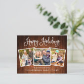 Carte Postale Moderne Fun Calliage Wood 3 Photo Holiday (Debout devant)