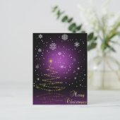 Carte postale moderne Gleamy Christmas Tree Holida (Debout devant)