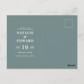Carte Postale Moderne, graphique, typographie enregistrer la dat (Dos)