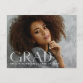 Carte Postale Moderne Gras Classé Transparent Texte Grad Photo (Devant)
