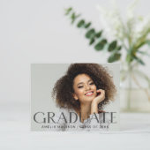 Carte Postale Moderne Gras foncé transparent Texte Grad Photo (Debout devant)