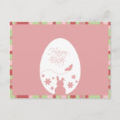 Carte postale moderne Happy Easter Egg Pastel Rose (Devant)