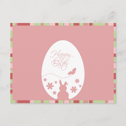 Carte postale moderne Happy Easter Egg Pastel Rose (Devant)