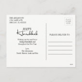 Carte postale moderne Happy Hanoukka Candles Holid (Dos)