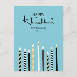 Carte postale moderne Happy Hanoukka Candles Holid