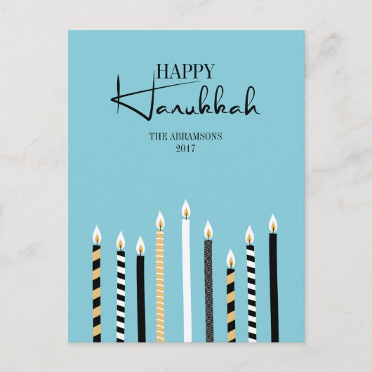 Carte postale moderne Happy Hanoukka Candles Holid (Devant)
