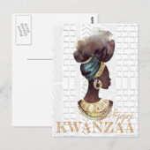 Carte Postale Moderne Happy Kwanzaa (Devant / Derrière)