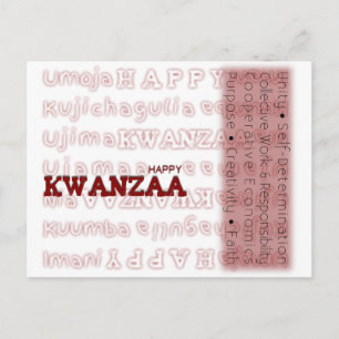 Carte Postale Moderne Happy Kwanzaa