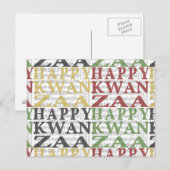 Carte Postale Moderne Happy Kwanzaa (Devant / Derrière)