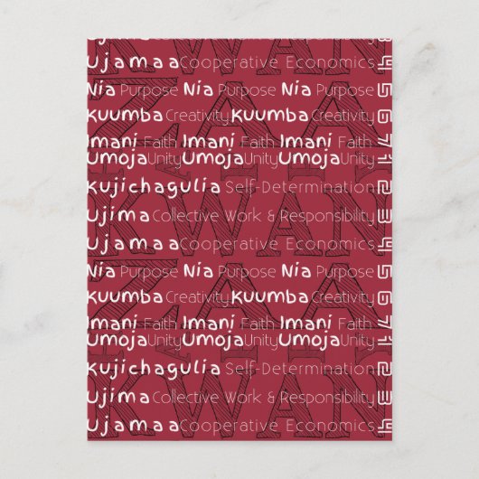 Carte Postale Moderne Happy Kwanzaa (Devant)