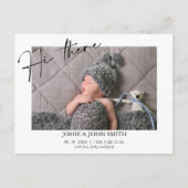 Carte Postale Moderne Hi There Calligraphie Faire-part de naissa (Devant)