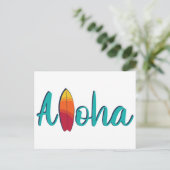 Carte Postale Moderne Île Coloré Aloha Simple  (Debout devant)