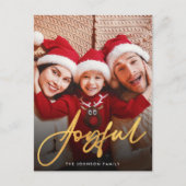 Carte postale moderne Joyeux Script Photo Holiday (Devant)