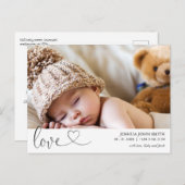 Carte Postale Moderne Love Calligraphie (Devant / Derrière)