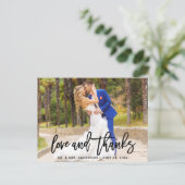 Carte Postale Moderne Mariage Amour et Remerciements Écriture Pi (Debout devant)