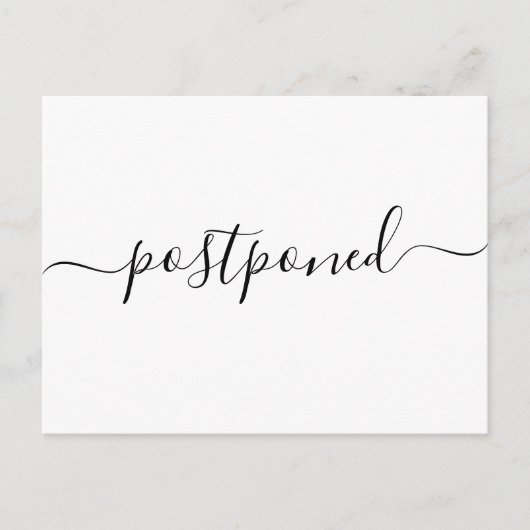 Carte postale moderne Mariage reportée Faire-part (Devant)