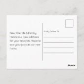 Carte Postale Moderne milieu du siècle Nous avons déménagé Faire (Dos)