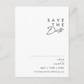 Carte Postale Moderne Minimaliste d'Avertissement (Devant)